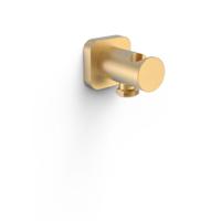 Doucheaansluiting Tres Loft | Met handdouchehouder | Messing | Rond | 24k Goud mat - thumbnail