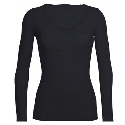Icebreaker Siren LS Sweetheart Thermoshirt Dames Black XL