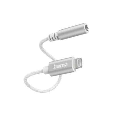 Hama Aux Adapter Lightning–3.5 mm Jack Aansluiting Wit