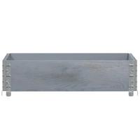 Palletopzetrand 80x60 cm massief grenenhout grijs - thumbnail