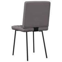 Eetkamerstoelen 6 st kunstleer grijs - thumbnail