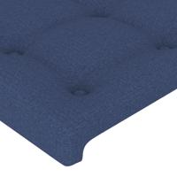 Hoofdbord met randen 103x16x118/128 cm stof blauw - thumbnail