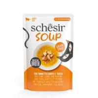 Schesir Cat Soup met tonijn, wortel en pompoen natvoer kat (zakjes) 1 doos (12 x 40 g) - thumbnail