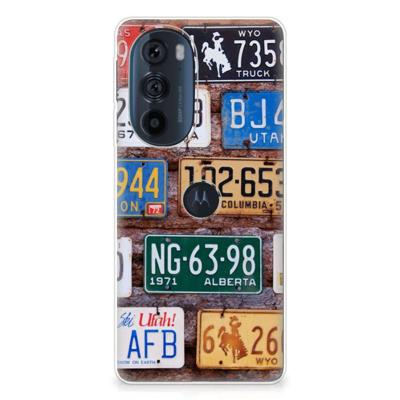 Motorola Edge 30 Pro | Siliconen hoesje | met foto Kentekenplaten