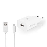 Thuislader | 2,4 A | Losse kabel | Lightning MFi-gecertificeerd | Wit - thumbnail