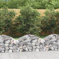 VidaXL Schanskorf gewelfd 100x30x40/60 cm gegalvaniseerd ijzer - thumbnail