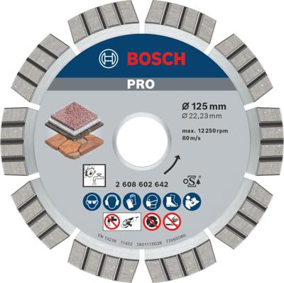 Bosch Accessoires Diamantdoorslijpschijf Best for Stone 125 x 22,23 x 2,2 x 12 mm 1st - 2608602642