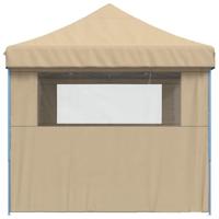 Partytent inklapbaar pop-up met 3 zijwanden beige - thumbnail