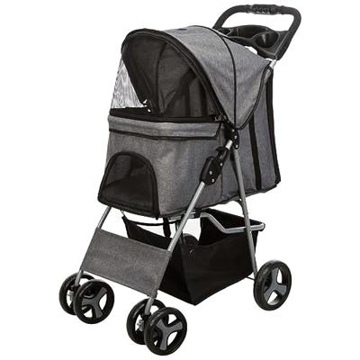 TRIXIE HONDENBUGGY GRIJS 47X80X100 CM TOT 15 KG