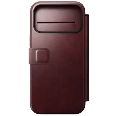 Nomad Horween lederen folio iPhone 17 Pro Max - Rustic Brown Nomad Horween lederen folio iPhone 17 Pro Max - Rustic Brown