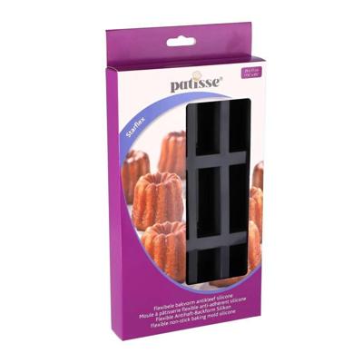 Patisse Mini Cakevorm 12 Vaks 29x17 cm Zwart/Siliconen Patisse Mini Cakevorm 12 Vaks 29x17 cm Zwart/Siliconen