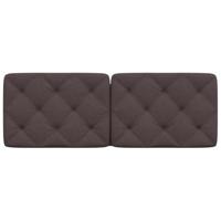 Hoofdbordkussen 120 cm stof donkerbruin - thumbnail