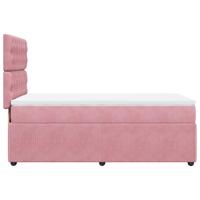 Boxspring met matras fluweel roze 90x190 cm - thumbnail