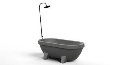 Gardentub Douche 165cm Mat Zwart Messing