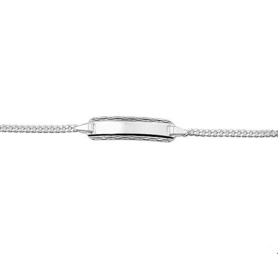 TFT Graveerarmband Zilver Gourmet Plaat 5,0 mm 11 - 13 cm