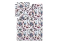 LIVARNO Satijnen dekbedovertrek 200 x 200 cm (Bloemen/wit) - thumbnail