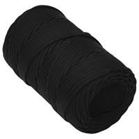 VidaXL Werktouw 2 mm 25 m polyester zwart - thumbnail
