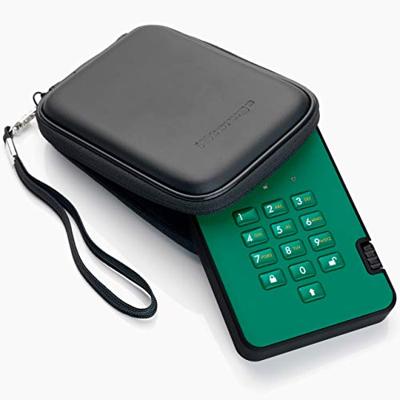 iStorage diskAshur2 SSD 8TB Groen - Veilige draagbare Solid State Drive - Beveiligd met een wachtwoord - Stofdicht en waterdicht - Hardwarematige versleuteling