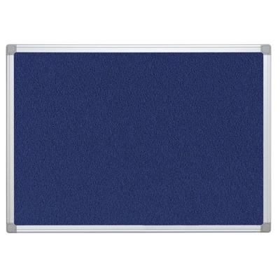 Q-CONNECT textielbord, met aluminium frame, 90 x 60 cm, blauw
