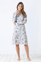 Dames nachthemd grafische cirkels Hajo - thumbnail