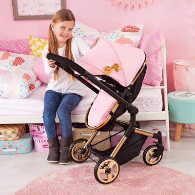 Bayer luxe gouden poppenwagen
