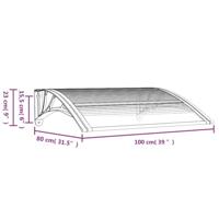 VidaXL Deurluifel 100x75 cm polycarbonaat zwart en transparant - thumbnail