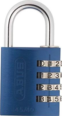 ABUS ABVS48807 Hangslot 41.5 mm Blauw Cijferslot