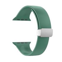 Siliconen bandje - Folding Buckle - Groen - Geschikt voor Apple Watch 44mm / 45mm / 46mm / 49mm - thumbnail