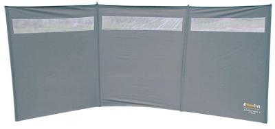 Eurotrail Windscreen 3 Vlaks Met Raam Windscherm Grijs 375 x 150 cm