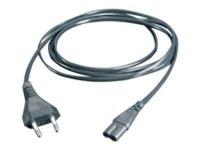 ROLINE stroomkabel Euro platte stekker naar C7, 2 polig, zwart, 1,8 m - thumbnail