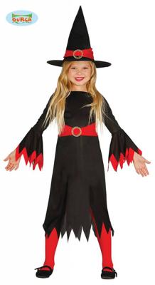 Heksje zwart/rood kind
