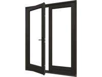 Trendhout Stapeldorpeldeur - dubbel - 2x deur 83,4x216,9 + kozijn 178x226,3 cm - zwart (incl. DTS en deurbeslag)- - Hout- Trendhout - thumbnail