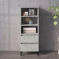 Hoge kast 40x36x110 cm bewerkt hout betongrijs - thumbnail