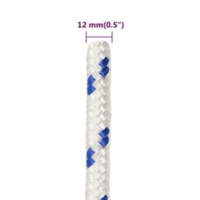 VidaXL Boot touw 12 mm 25 m polypropyleen wit VidaXL Boot touw 12 mm 25 m polypropyleen wit