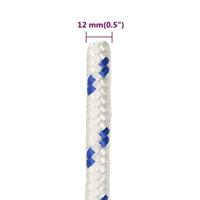 VidaXL Boot touw 12 mm 25 m polypropyleen wit - thumbnail