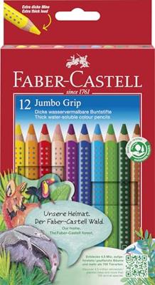 Faber Castell FC-110912 Kleurpotlood Jumbo GRIP Etui à 12 Stuks