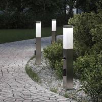 Bolderverlichting met sensor en stopcontact 3 stuks 50 cm roestvrij staal IP44 - thumbnail