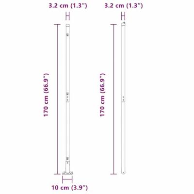 VidaXL Afrasteringspaal 7 pcs groen staal