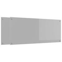 VidaXL Keuken spatscherm 2 pcs lichtgrijs 120 x 50 cm gehard glas - thumbnail