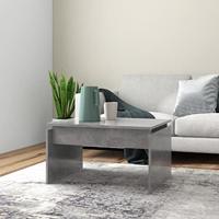 VidaXL Salontafel 68x50x38 cm bewerkt hout betongrijs - thumbnail