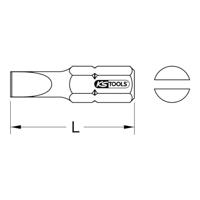 KS Tools 918.3320 Gleuf-bit 6 mm S2-staal Vernikkeld C 6.3 1 stuk(s) - thumbnail