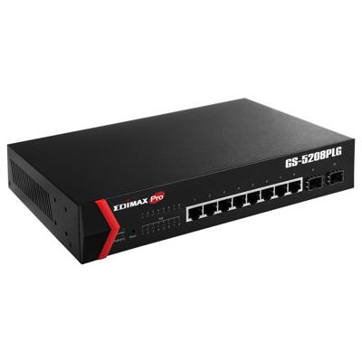 Edimax GS-5208PLG netwerk-switch Gigabit Ethernet (10/100/1000) Zwart 1U Power over Ethernet (PoE) Edimax GS-5208PLG netwerk-switch Gigabit Ethernet (10/100/1000) Zwart 1U Power over Ethernet (PoE)