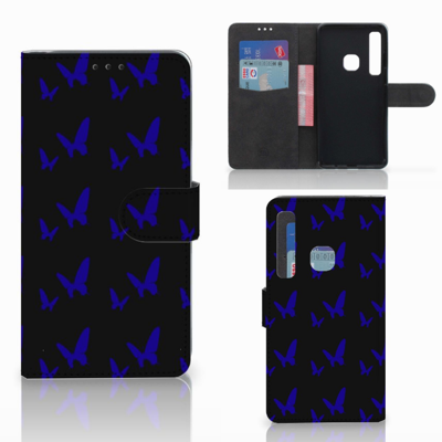 Samsung Galaxy A9 2018 Telefoon Hoesje Vlinder Patroon