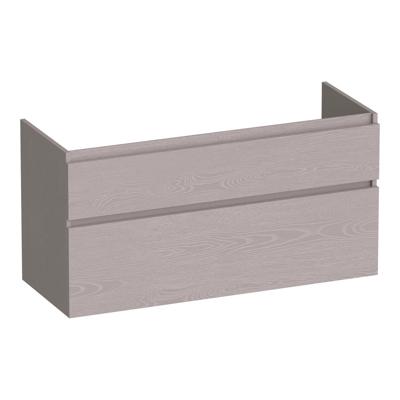 Brauer Delight - Onderkast - 120 cm - met 2 Softclose Lades Greeploos en 1 Sifon Uitsparing - Timber Greige