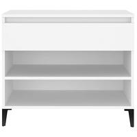 Schoenenkast 70x36x60 cm bewerkt hout wit - thumbnail