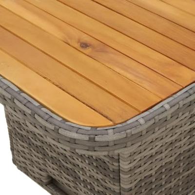 3-delige Loungeset met kussens poly rattan grijs 3-delige Loungeset met kussens poly rattan grijs