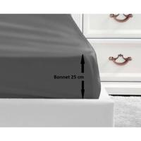 Onderlaken Lovely Home Donker grijs 140 x 190 cm - thumbnail