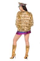 Festival tinsel jasje bling goud - thumbnail