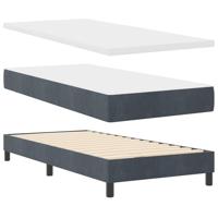 Boxspringbed met Matras met matras Donkergrijs 90 x 190 cm Stof - thumbnail