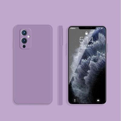 Voor OnePlus 9 Solid Color Imitation Liquid Silicone Rechte rand Dropproof Volledige dekking Beschermhoes (Paars) Voor OnePlus 9 Solid Color Imitation Liquid Silicone Rechte rand Dropproof Volledige dekking Beschermhoes (Paars)